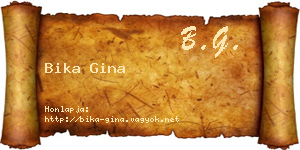 Bika Gina névjegykártya